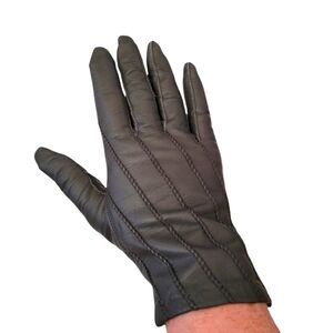 Vintage - Paolo Vico Gray Leather Driving Gloves